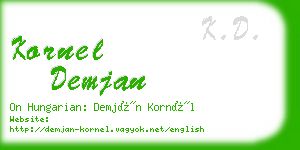 kornel demjan business card